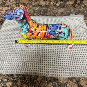 Colorful Graffiti Dachshund Figurine